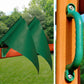 Chateau Tower w/ Amber Posts and Deluxe Green Vinyl Canopy