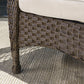 Rio Vista, 6pc Fire Table Sofa Set, Sandstone/Beige (6pc sofa set; 1 fire table)