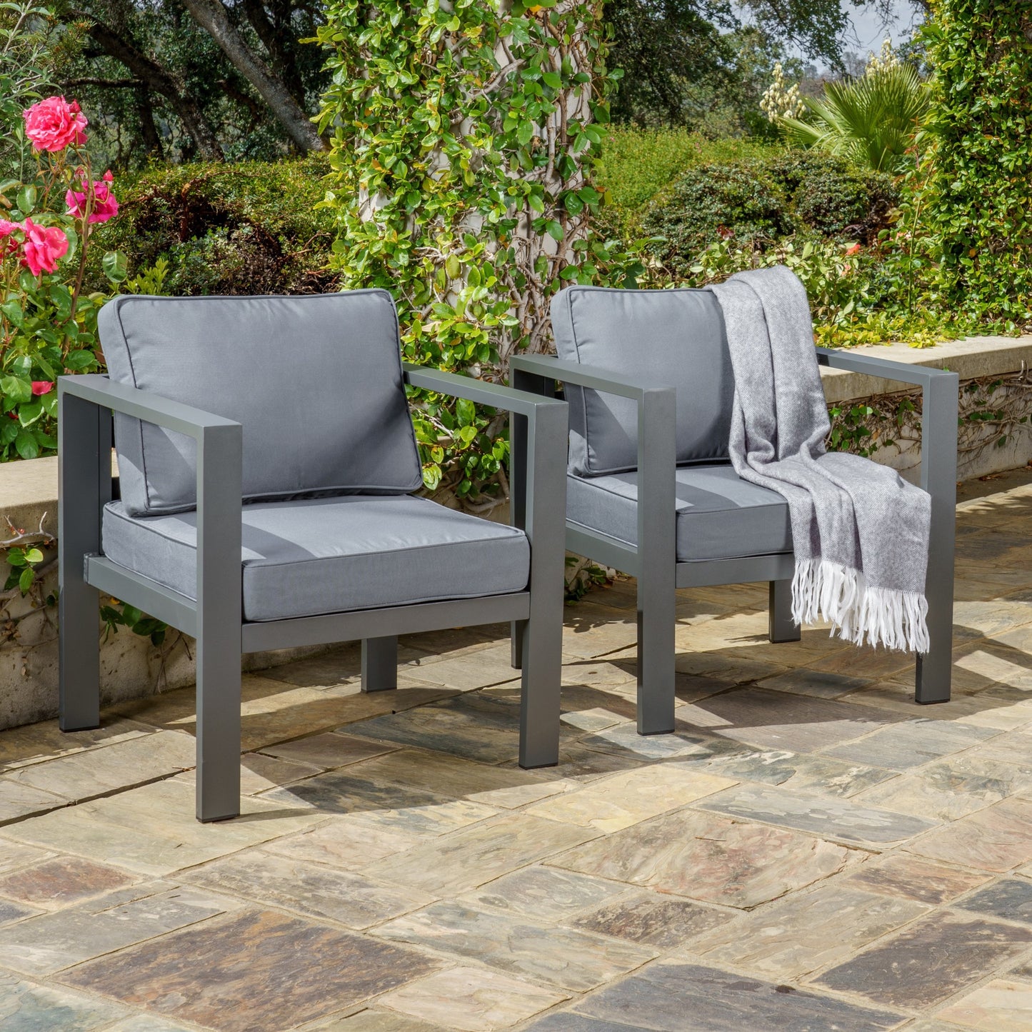 Lakeview, 2-Pc Seat Set, Chair/Chair - Grey/Charcoal