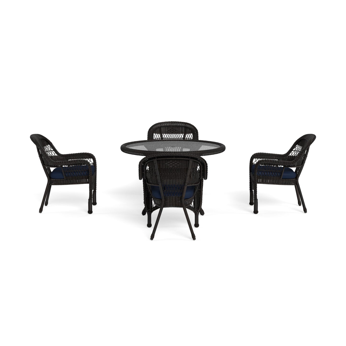 Portside 5Pc Dining Set - DARK ROAST - Navy