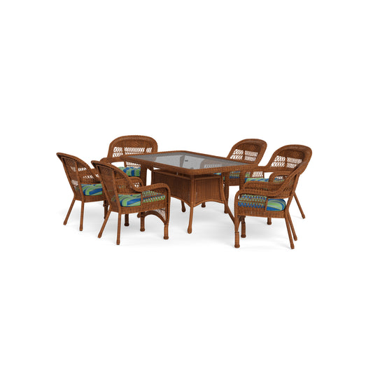 Portside 7Pc Dining Set  (6 chairs, 66" dining table) - Amber - Haliwell Caribbean