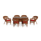 Portside 7Pc Dining Set  (6 chairs, 66" dining table) - Amber - Red