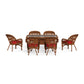 Portside 7Pc Dining Set  (6 chairs, 66" dining table) - Amber - Red