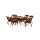 Portside 7Pc Dining Set  (6 chairs, 66" dining table) - Amber - Navy