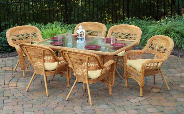 Portside 7Pc Dining Set  (6 chairs, 66 dining table) - Amber - Sand