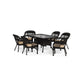 Portside 7Pc Dining Set  (6 chairs, 66" dining table) - Dark Roast - Sand