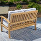 5pc Indonesian Teak Loveseat Set, Sunbrella Canvas Natural