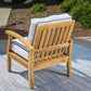 5pc Indonesian Teak Loveseat Set, Sunbrella Canvas Natural