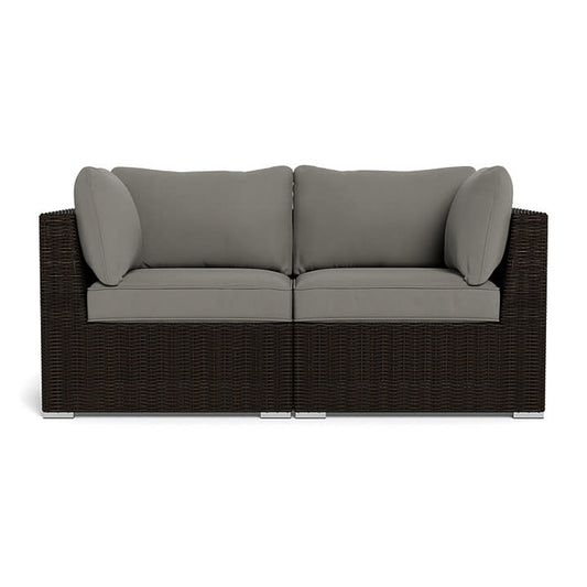 Melbourne 2-Piece Loveseat, Pecan and Charcoal
