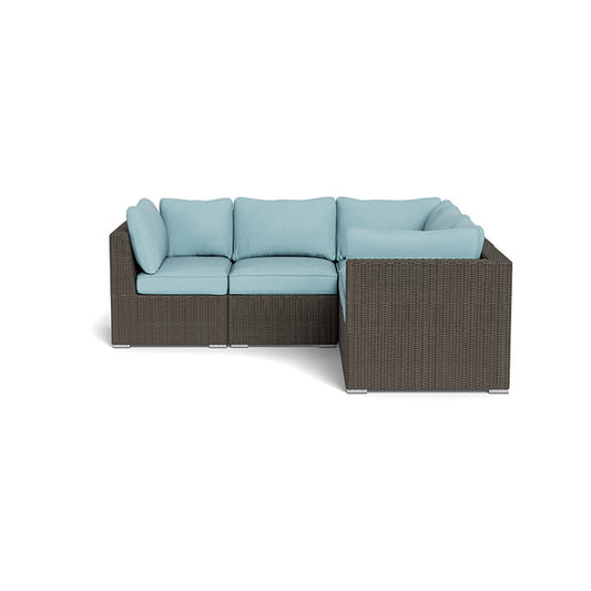Melbourne 5-Piece Sectional Sofa, Driftwood and Mineral Blue