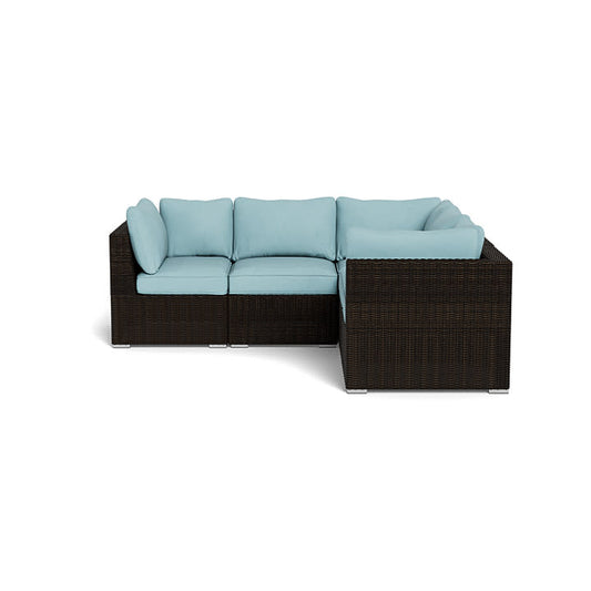 Melbourne 5-Piece Sectional Sofa, Pecan and Mineral Blue