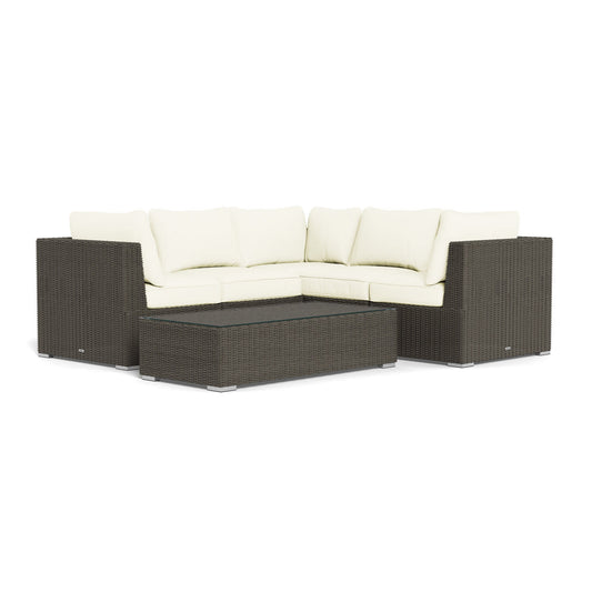 Melbourne 6-Piece Sectional Sofa with Coffee Table, Driftwood and Canvas Natural