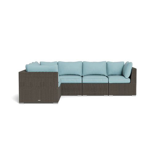 Melbourne 6-Piece Sectional Sofa, Driftwood and Mineral Blue
