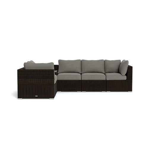 Melbourne 6-Piece Sofa Set with Corner Table, Pecan and Charcoal