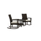 Bayview 3 Piece Rocking Chair Set ( 2 rockers, 1 side table) - Pecan