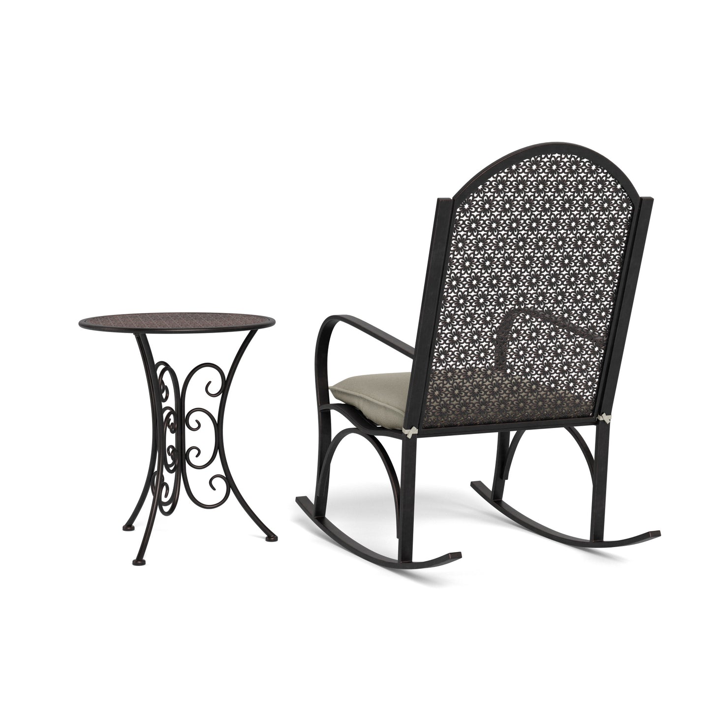 Garden Rocker - 2Pc Set (1 rocker, 1 side table)