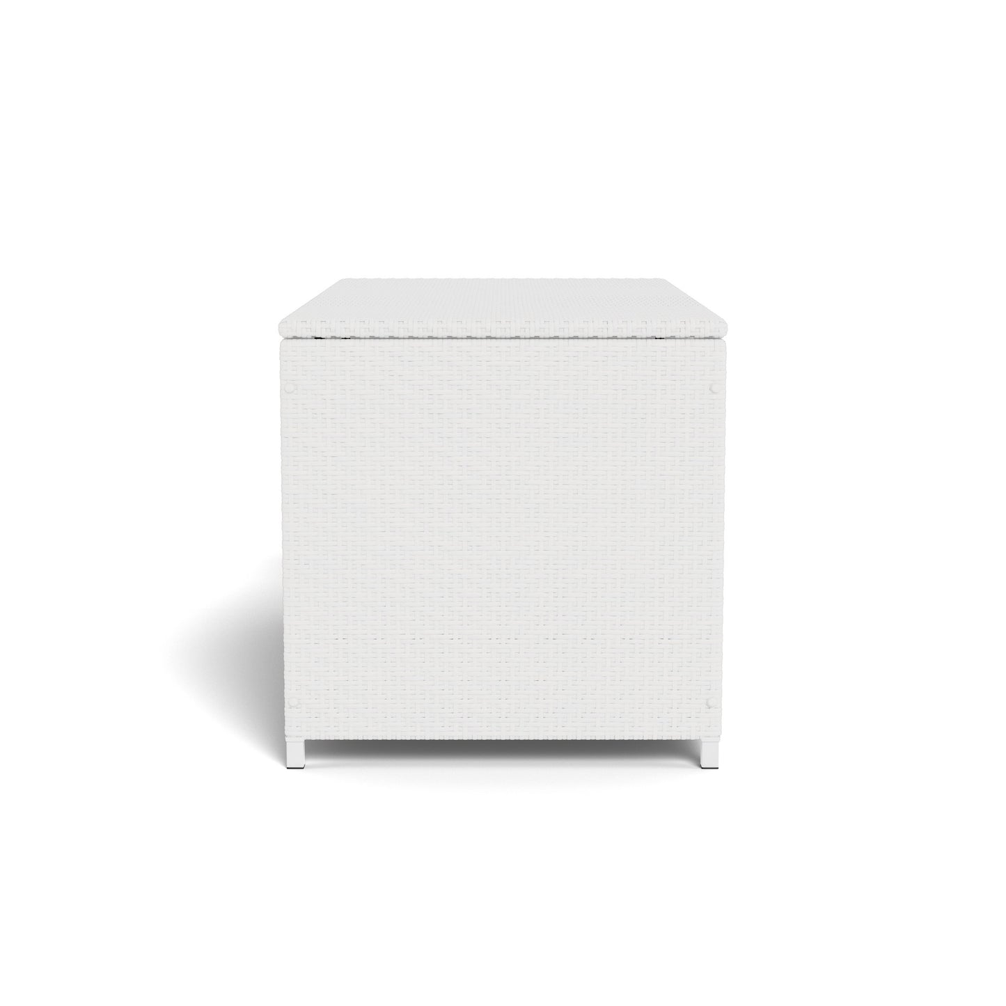 Large Outdoor Wicker Storage Deck Box - White