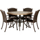 Marquesas 5Pc Dining Set (4 arm chairs, 48" stone table)