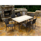 Marquesas 7Pc Dining Set (6 chairs, 70" stone table)