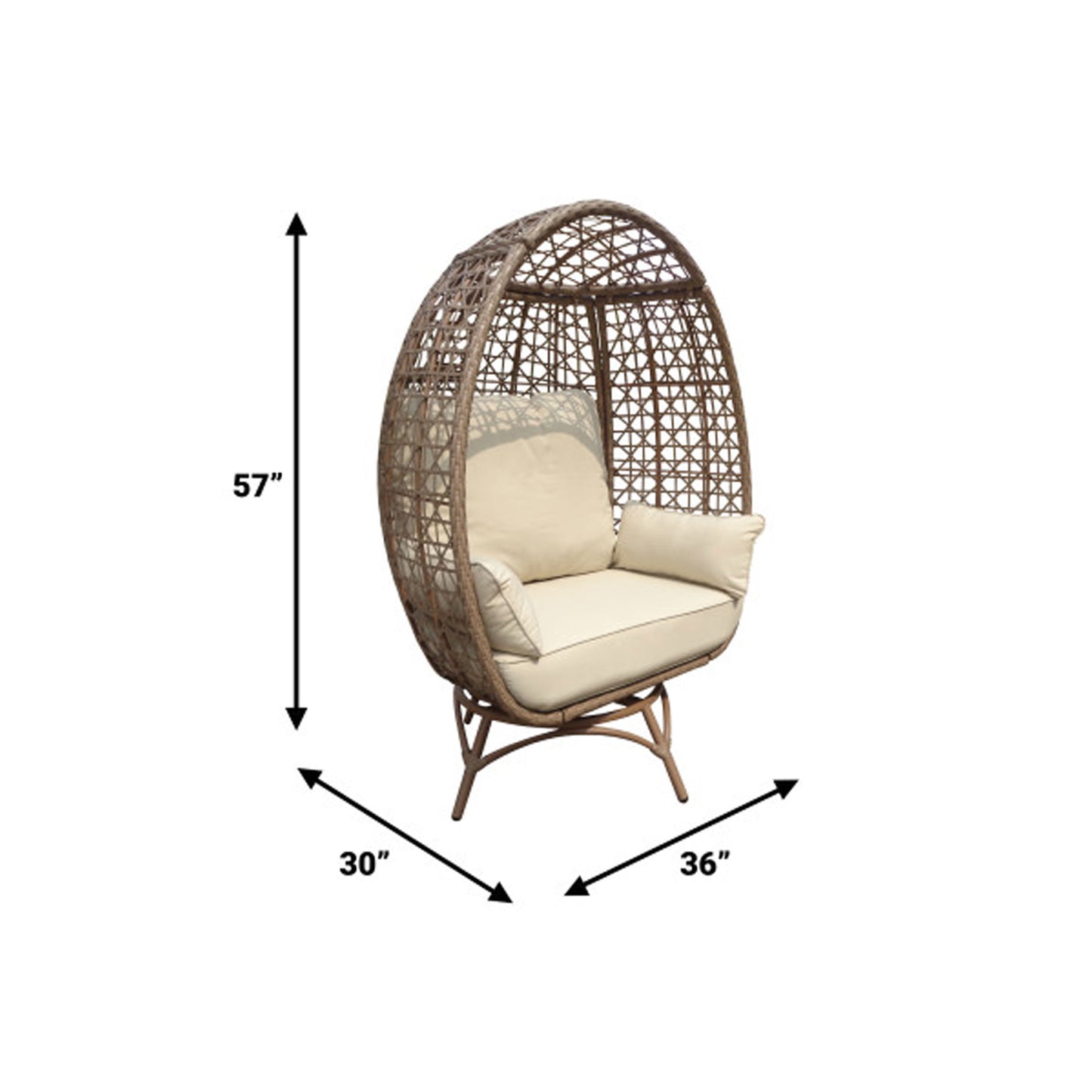 Rio Vista Swivel Egg Chair – Sandstone