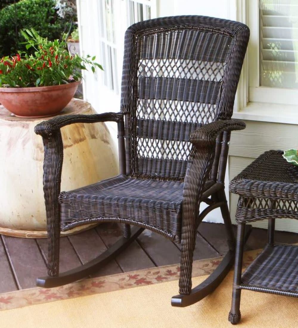 PORTSIDE 3888 - PLANTATION ROCKER w/ aluminum runners - DARK ROAST