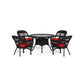 Portside 5Pc Dining Set - DARK ROAST - Monti Pompeii  / Lipstick