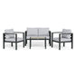 Lakeview 4-Piece Conversation Set with Loveseat - Gray