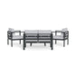 Lakeview 4-Piece Conversation Set with Loveseat - Gray