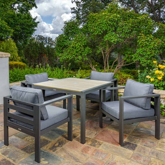 Lakeview Modern 5PC Dining Set - Charcoal