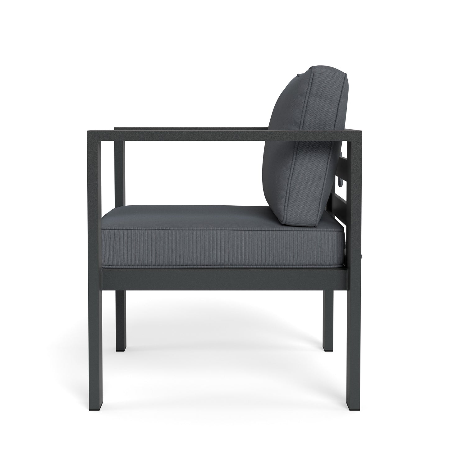 Lakeview Aluminum Club Chair w/ Cushion - Charcoal