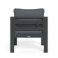 Lakeview Aluminum Club Chair w/ Cushion - Charcoal