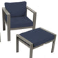 Lakeview Aluminum Club Chair w/ Cushion - Navy