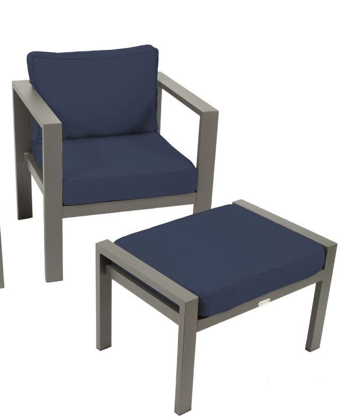 Lakeview Aluminum Club Chair w/ Cushion - Navy