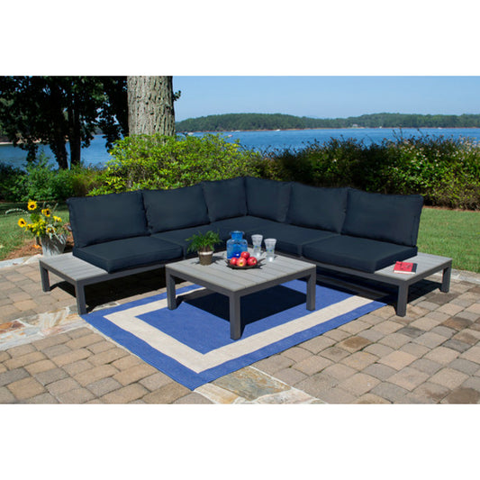 Lakeview 4Pc Sectional Seating  << FRAMES and NAVY SLIPS >>