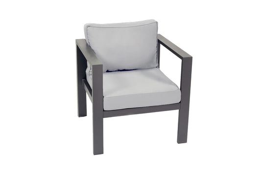 Lakeview Aluminum Chair Set (2 Chairs & 2 Ottomans) - Gray