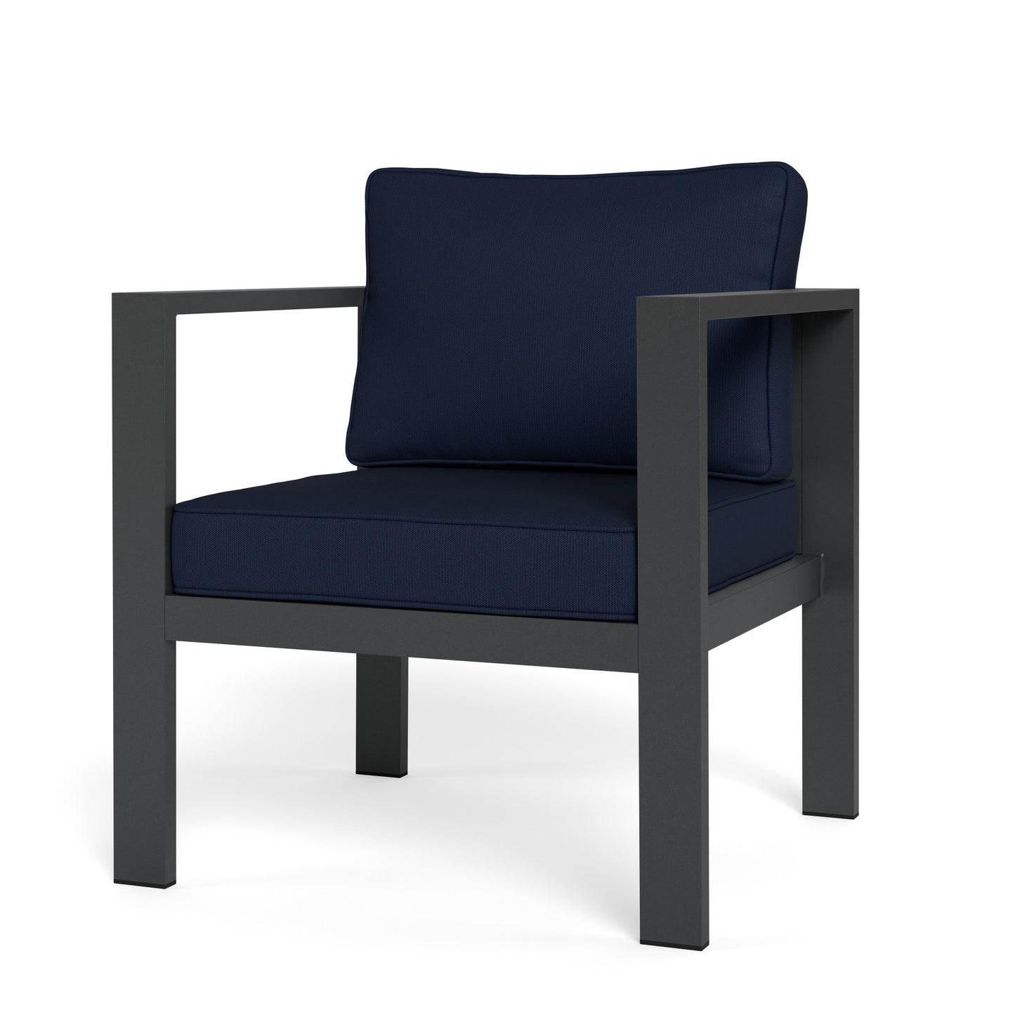 Lakeview Aluminum Chair Set (2 Chairs & 2 Ottomans) - Navy