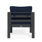 Lakeview Aluminum Chair Set (2 Chairs & 2 Ottomans) - Navy