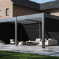 Lugano Louvered Pergola with Wind Screens