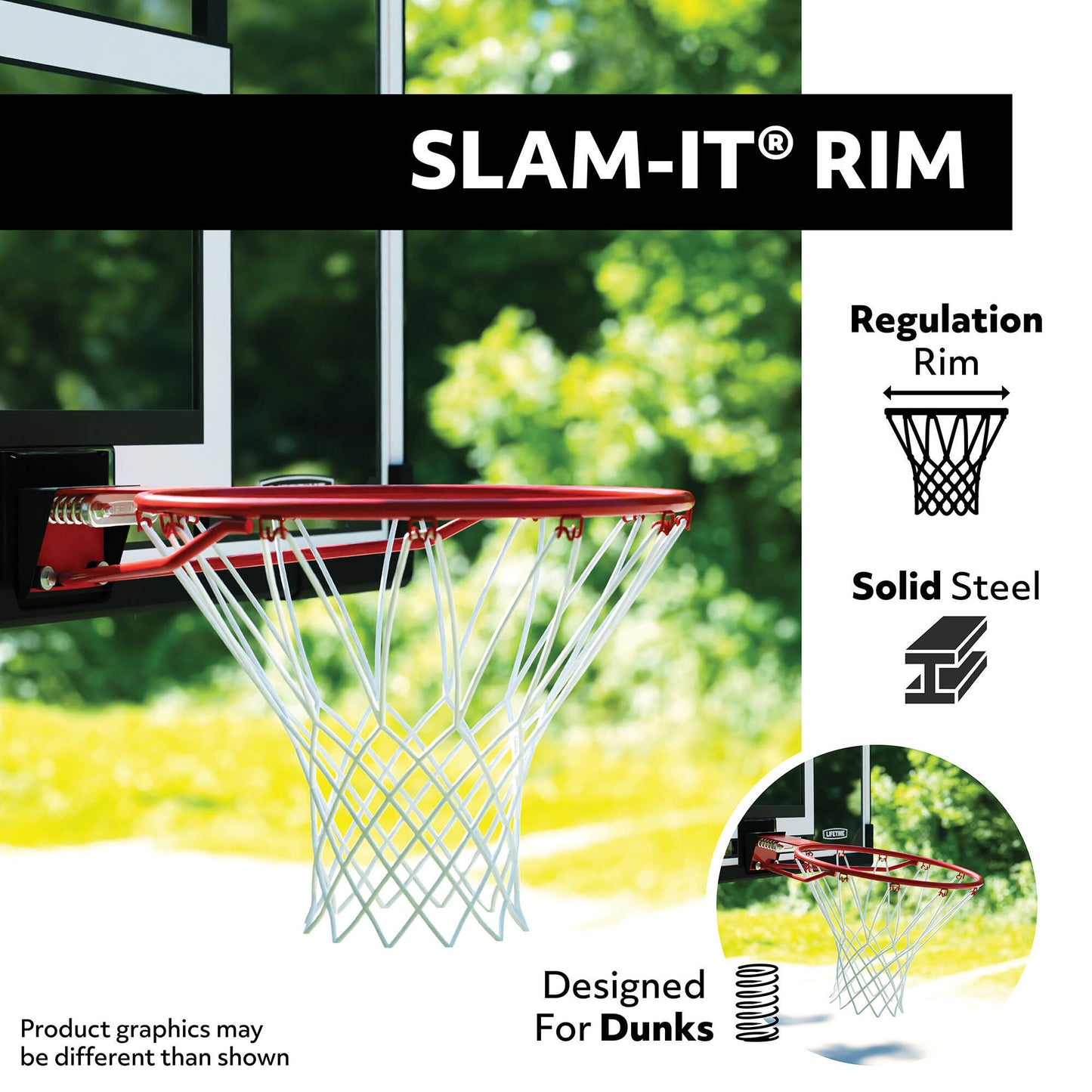 Lifetime Basketball Backboard and Rim Combo (44-Inch Polycarbonate)