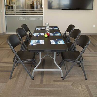 Lifetime 6-Foot Stacking Table and (8) Chairs Combo (Commercial)