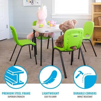 Lifetime Childrens Table and (4) Stacking Chair Combo
