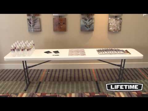Lifetime 8-Foot Seminar Table (Commercial) - White Granite