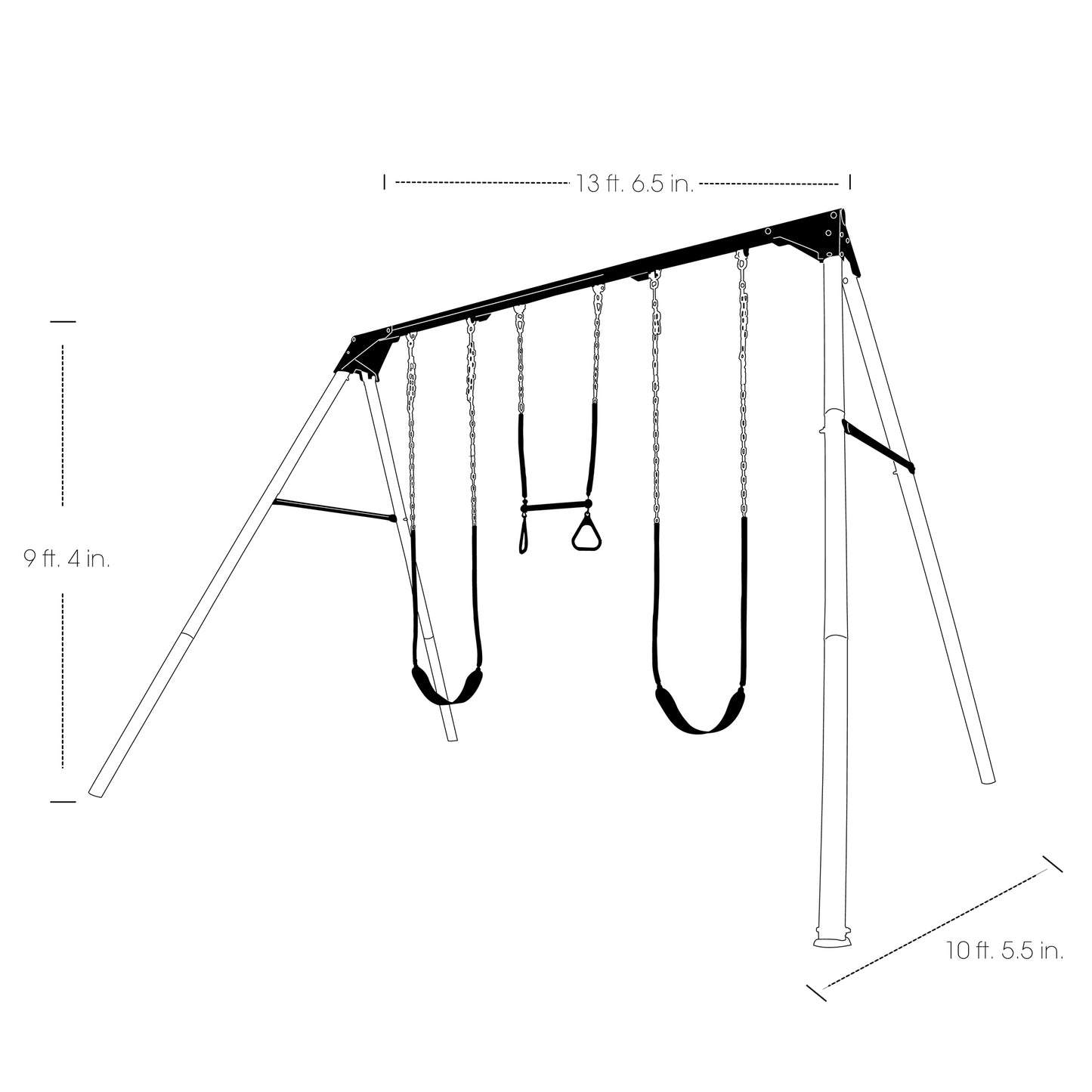 Lifetime Metal Swing Set (Earthtone)