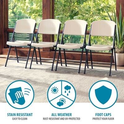 Lifetime Classic Folding Chair (Commercial) - Almond