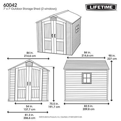 Lifetime 7 Ft. x 7 Ft. Outdoor Storage Shed