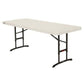 Lifetime 6-Foot Adjustable Height Table (Commercial) - Almond