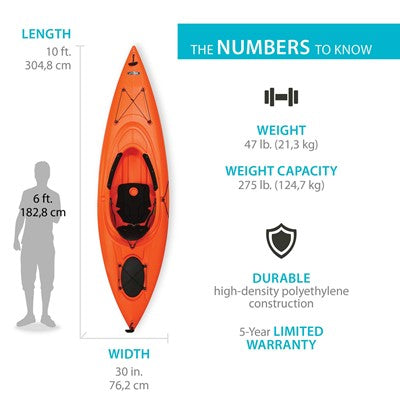 Lifetime Lancer 100 Sit-In Kayak (Paddle Included)
