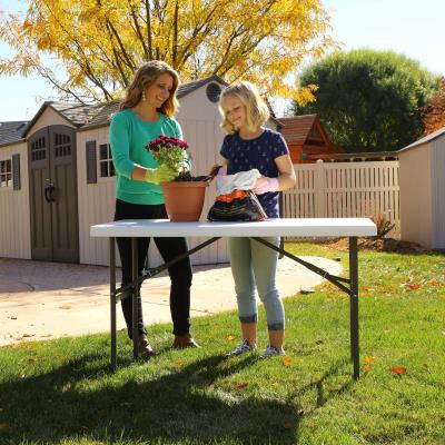 Lifetime 4-Foot Folding Table - (Light Commercial) - White Granite