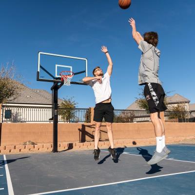 Lifetime Mammoth Bolt Down Basketball Hoop (60-Inch Tempered Glass)