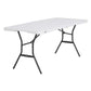 Lifetime 6-Foot Fold-In-Half Table (Light Commercial) - White Granite